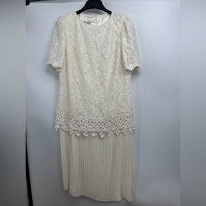 Scott Mcclintock Vintage Ivory Gown Winter Formal Queen Size 16